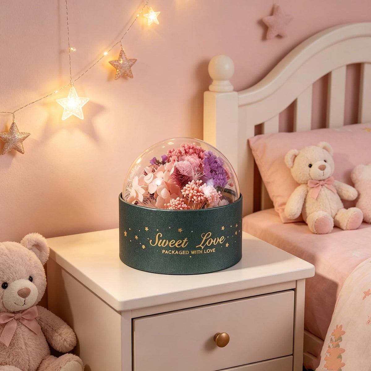 Getrocknete Blumen Set – Pink für DIY Deko & Kunsthandwerk