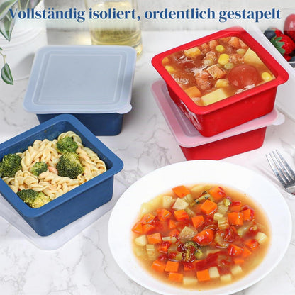 Silikon Gefrierformen mit Deckel - 4er Set 500ml