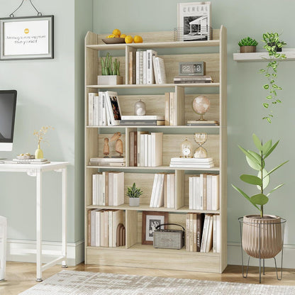 Bücherregal 6 Fächer – Eichenbeige, 24 x 100 x 170 cm