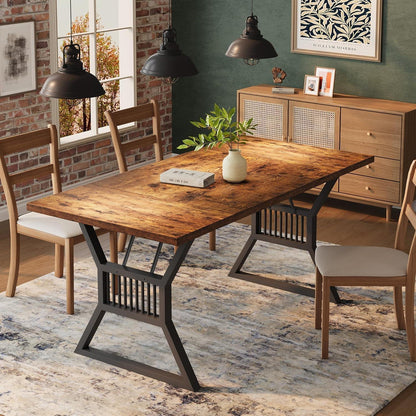 Industrietisch Esstisch Holz Metall 180x75x74 cm Retro Schwarz