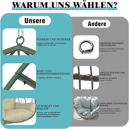 Hängesessel mit Gestell – Bequemer Egg Chair für Garten & Wohnzimmer