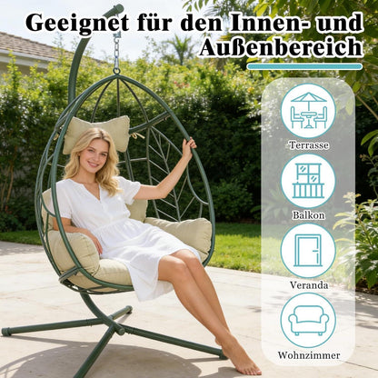 Hängesessel mit Gestell – Bequemer Egg Chair für Garten & Wohnzimmer
