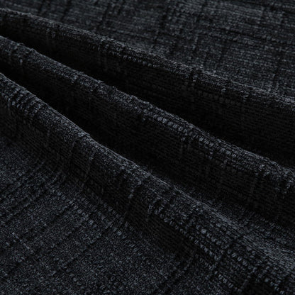 2x Kissenbezug Chenille 45x45 Schwarz – Weicher Samtzauber