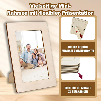 10 Holzbilderrahmen zum Bemalen – Kreatives Bastelset DIY