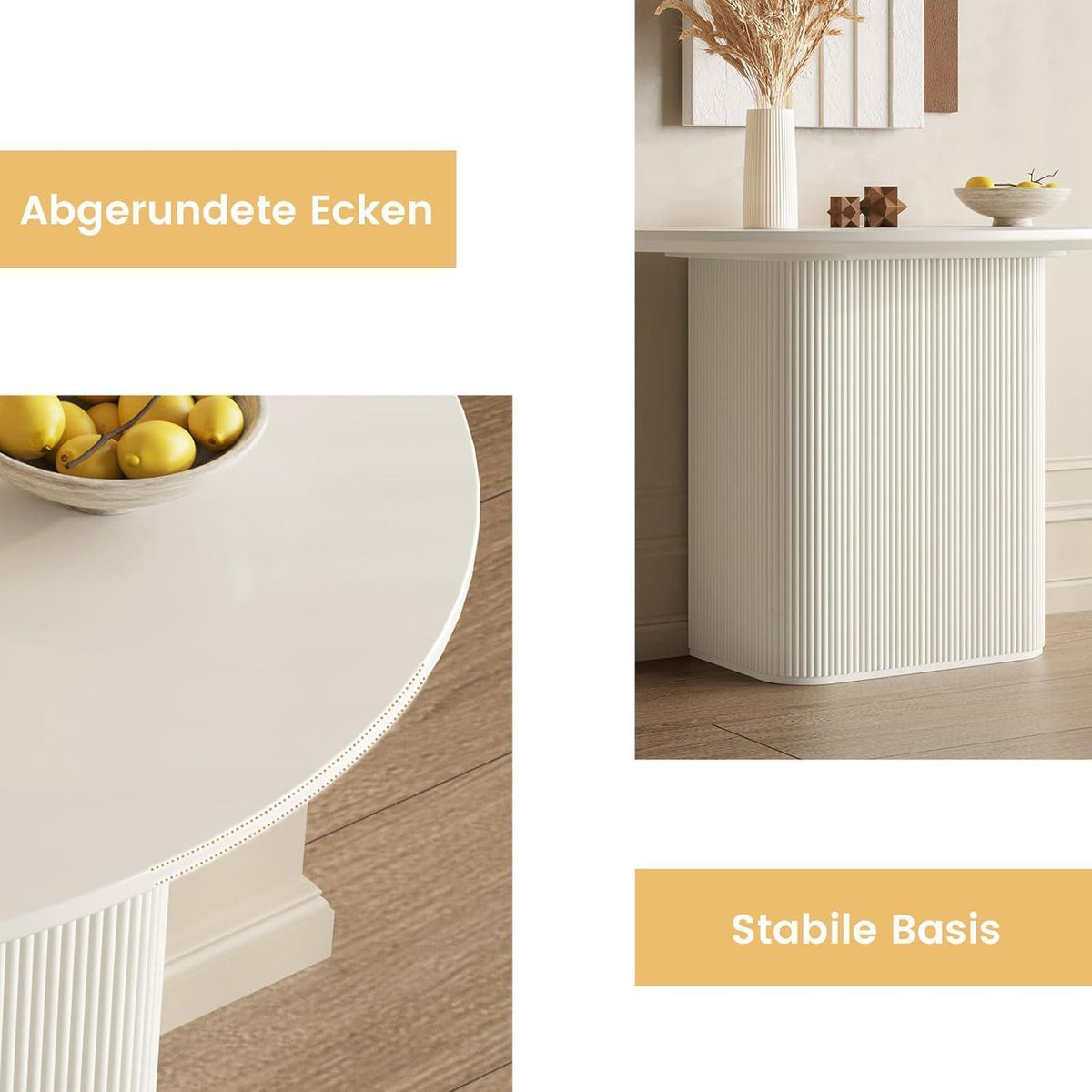 Halbrunder Esstisch Modern – Platzsparend für Küche & Esszimmer