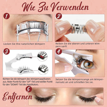 Magnetische Wimpern ohne Kleber – Natural Look & Applikator