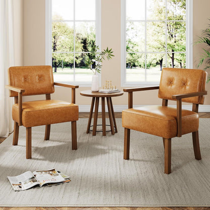 Lounge Sessel Braun – Bequemer Wohnzimmerstuhl in Lederoptik