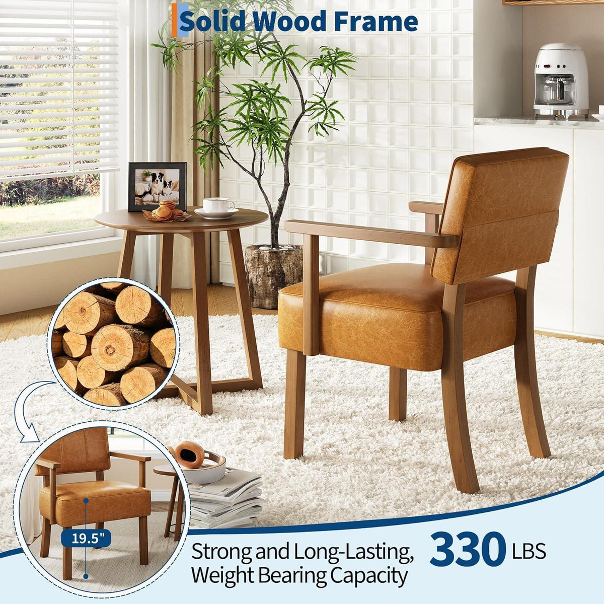 Lounge Sessel Braun – Bequemer Wohnzimmerstuhl in Lederoptik