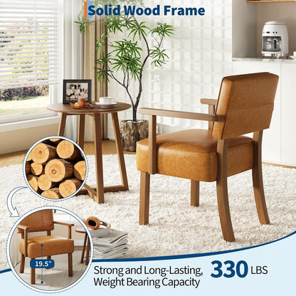 Lounge Sessel Braun – Bequemer Wohnzimmerstuhl in Lederoptik