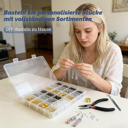 Ohrring-Bastelset 1310 Teile | Schmuckzubehör für Anfänger & Profis