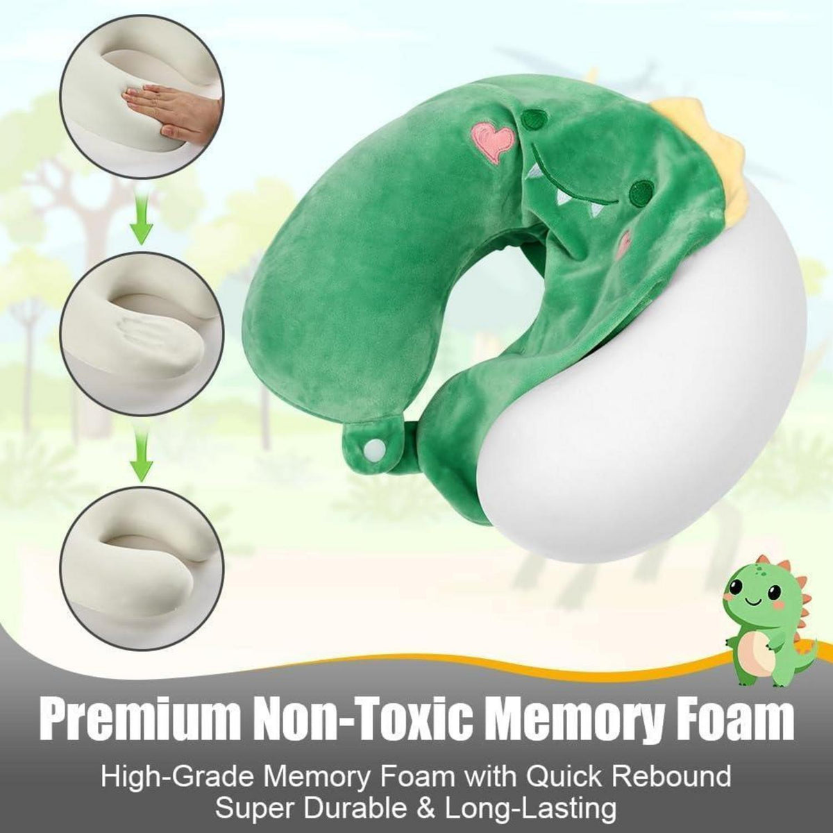 Memory Foam Reisekissen Tier – Nackenhörnchen für Kinder & Erwachsene