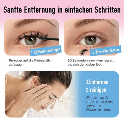 Wimpern Extensions Set 544 Stück – DIY Lashes mit Kleber & Entferner