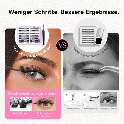 Selbstklebende Wimpern Extensions – Wispy D Curl, 198 Stück