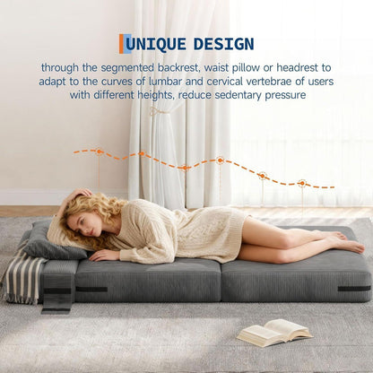 Klappsofa 4-in-1 Dunkelgrau – Schlafsessel & Gästebett