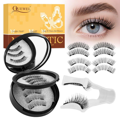 Magnetische Wimpern Set ohne Kleber - 2 Paar mit Applikator