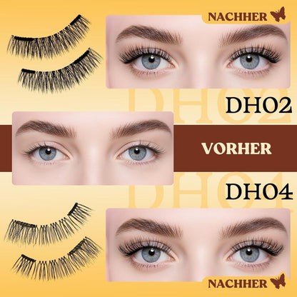 Magnetische Wimpern Set ohne Kleber - 2 Paar mit Applikator