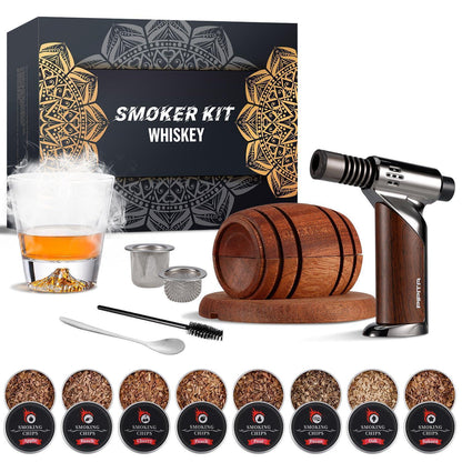 Cocktail Räucher Set mit Fackel & 8 Räucherholz-Aromen