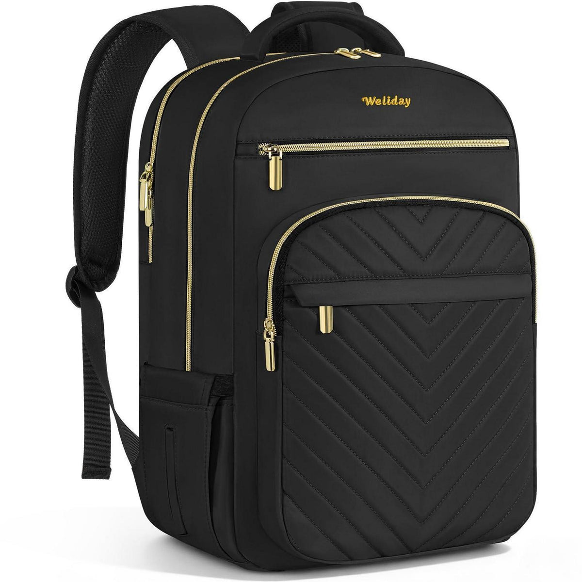 Laptop Rucksack 17,3 Zoll – Herren Damen Schulrucksack Schwarz