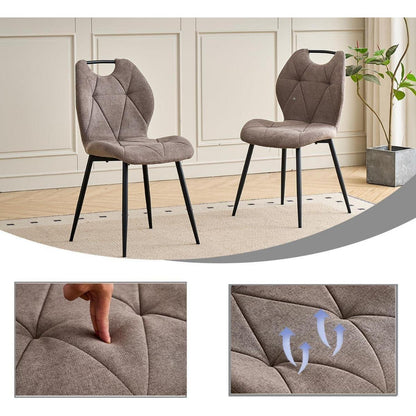 5-teiliges Esszimmer-Set: 140cm Tisch + 4 gepolsterte Stühle