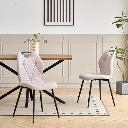 5-teiliges Esszimmer-Set: 140cm Tisch + 4 gepolsterte Stühle