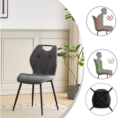 5-teiliges Esszimmer-Set: 140cm Tisch + 4 gepolsterte Stühle