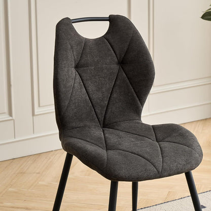 5-teiliges Esszimmer-Set: 140cm Tisch + 4 gepolsterte Stühle