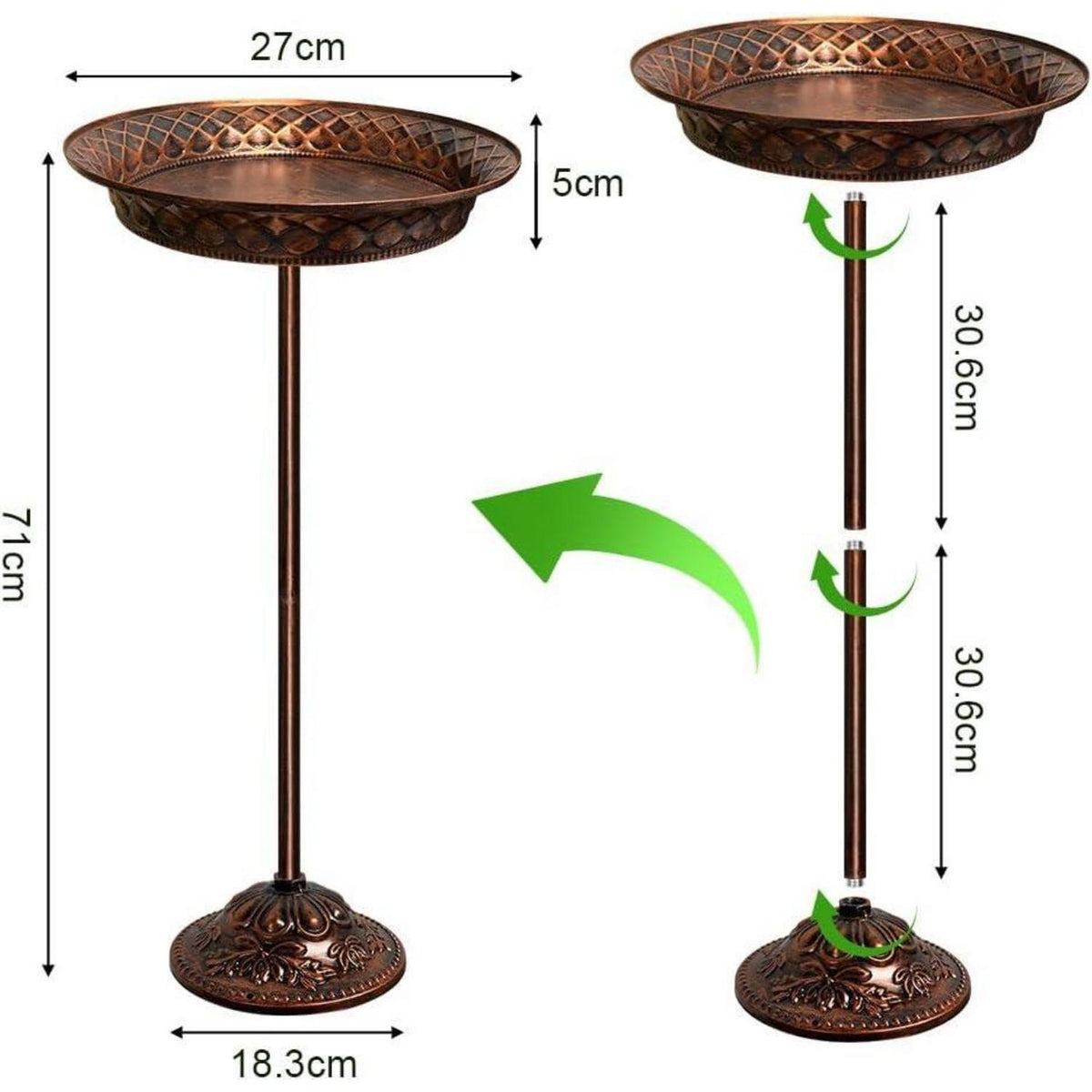 Vogeltränke Stehend – Winterfest & Robust für Garten & Balkon