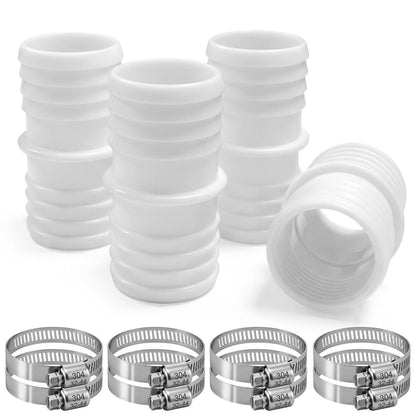4x Poolschlauch Verbinder 38mm mit Schlauchschellen
