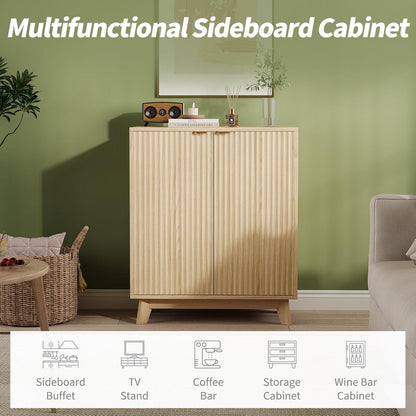 Modernes Sideboard mit 2 Türen & Ablagen – 87,6 cm