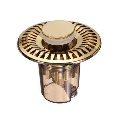 Edelstahl Abflusssieb für Waschbecken mit Goldton
