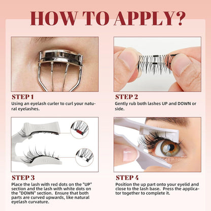 Magnetische Wimpern ohne Kleber – Natürlicher Look & Applikator