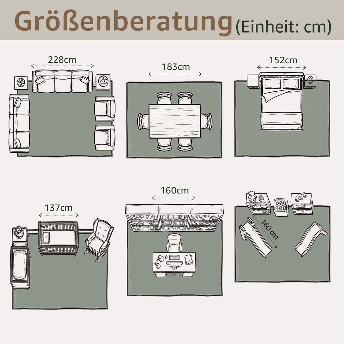 Vintage Kurzflor Teppich Grau 240x340 cm – Waschbar & Faltbar