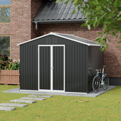 Gartenhaus Metall 250x248cm mit Pultdach & Türriegel