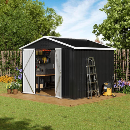 Gartenhaus Metall 250x248cm mit Pultdach & Türriegel