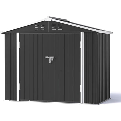 Gartenhaus Metall 196x119cm – Gerätehaus mit Pultdach & Tür