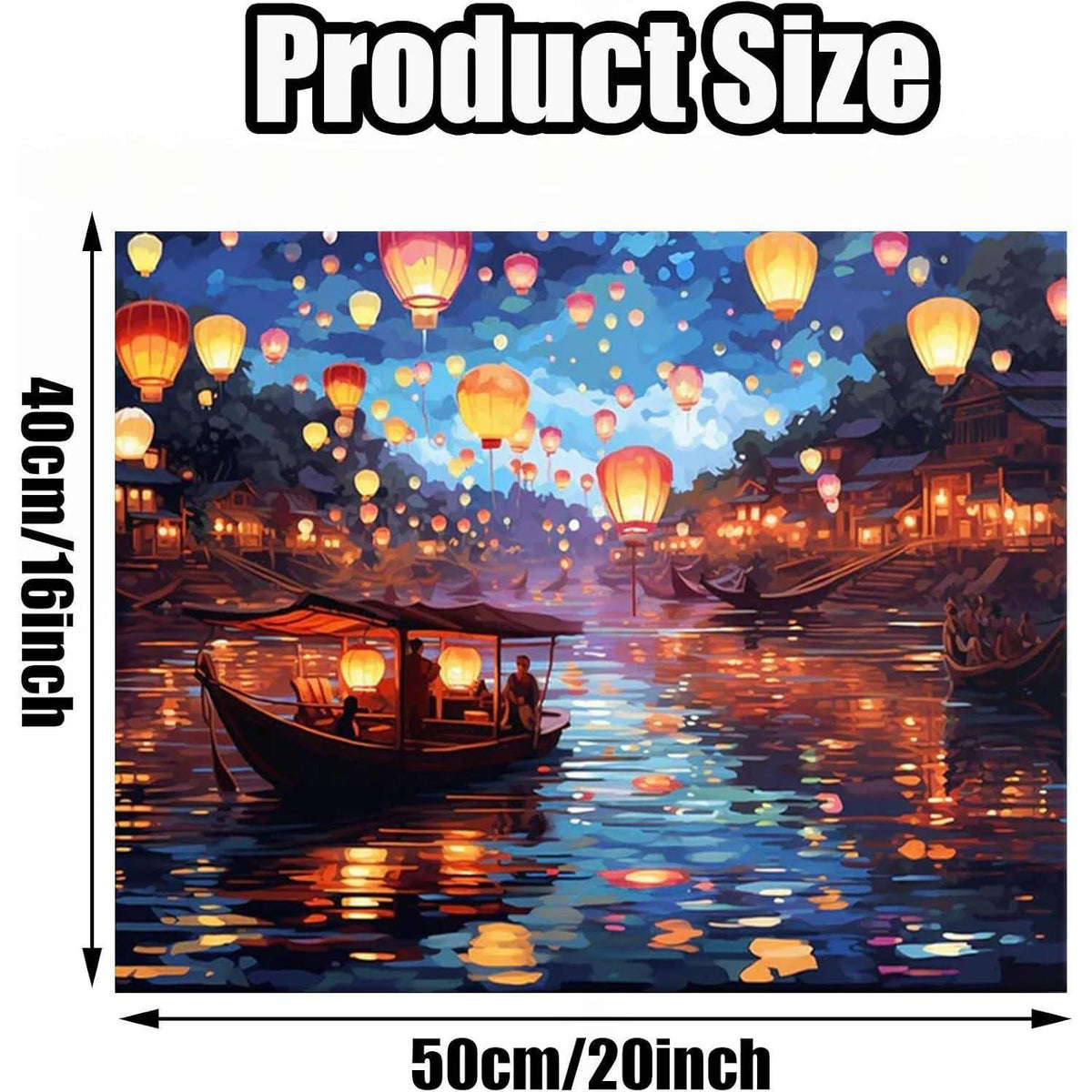 Malen nach Zahlen Landschaft Laternensee 40x50cm DIY Set