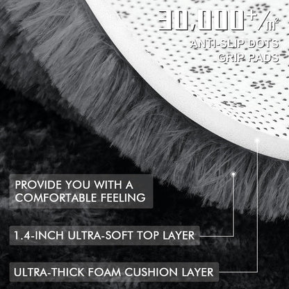 Hochflor Teppich Tie Dye 160x220 cm Schwarz