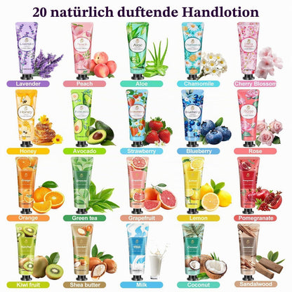 120 Mini Handcreme Set | Duft-Geschenkset für Trockene Hände