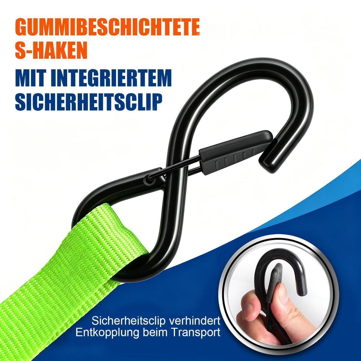 Automatische Spanngurte 3m | 4er Set | 750kg Bruchlast