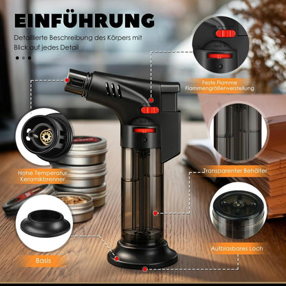 Whisky Räucher Set mit Brenner & 4 Holzsorten – Geschenk für Männer