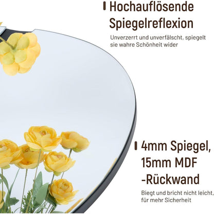 Asymmetrischer Wandspiegel Wolke 80x70cm | Dekorativer Spiegel für Wohnzimmer