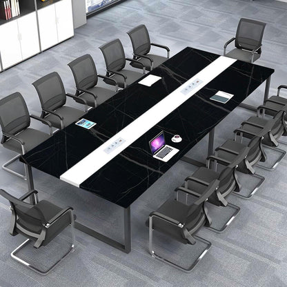 Konferenztisch L1 400x120cm – Modern, Kabeldurchführung & Stabil