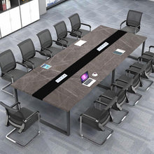 Konferenztisch groß mit Kabeldurchführung – Modernes Büro Meeting Tisch