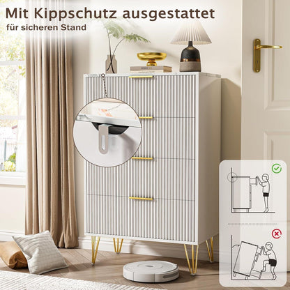 Moderne Kommode mit 4 Schubladen | Schlafzimmer & Wohnzimmer