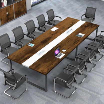 Konferenztisch Modern 200x80cm mit Kabeldurchführung