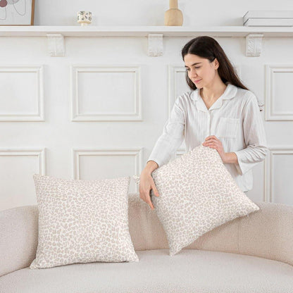 Abstrakt Leopard Kissenbezug 50x50 cm - 2er Set, Beige