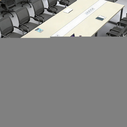 Konferenztisch 200x120cm mit Kabeldurchführung – Modern & Stabil