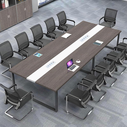 Konferenztisch groß mit Kabeldurchführung – Modernes Büro Meeting Tisch