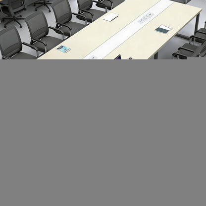 Konferenztisch groß mit Kabeldurchführung – Modern & Stabil