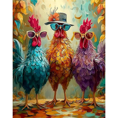 Malen nach Zahlen Huhn – DIY Leinwand für Erwachsene